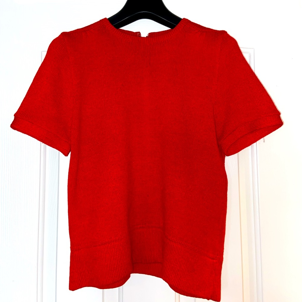 Vintage St. John By Marie Gray Knit Top Red Size 4